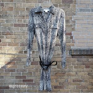 MICHAEL Michael Kors Shirt Dress Snakeskin Print